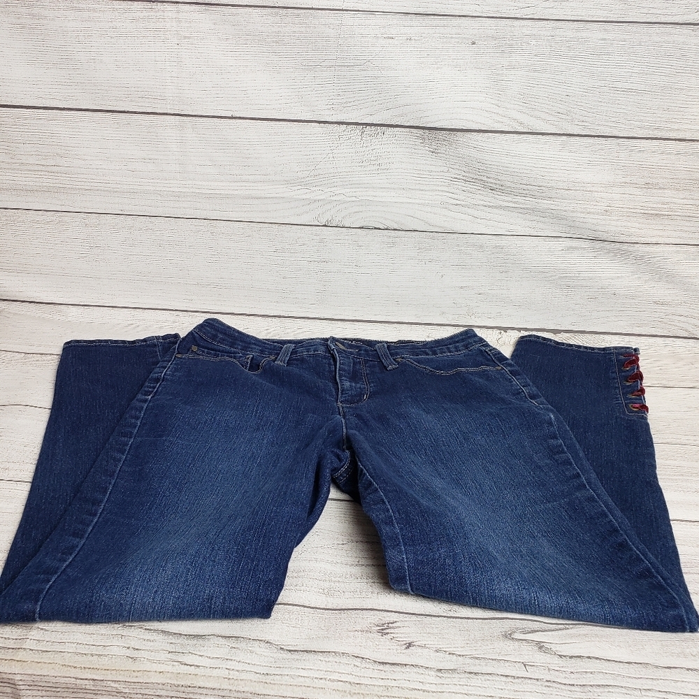 Charter Club Bristol‎ Skinny Lace Up Ankle Denim Jeans Women 4